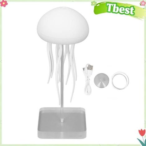Lampe Méduse à Commande Vocale, Tentacules Flexibles dégradé RVB, Veilleuse Rechargeable pour Enfants et Adultes (1/4)