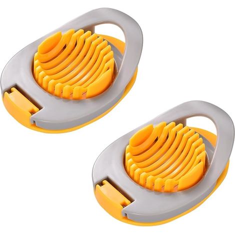Affetta uova in 2 pezzi, taglia uova creativo, affetta uova multifunzionale, piccolo e pratico taglia uova per esterni, semplice accessorio da cucina. (1/5)