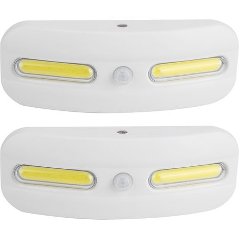 Lampe de placard rechargeable USB avec détecteur de mouvement, veilleuse de couloir avec détecteur de mouvement, lumière blanche, vendue par lot de 2. (1/5)