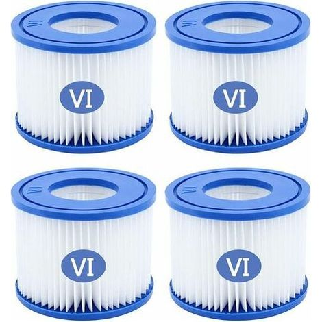 Lot de 4 filtres de spa Bestway type VI, taille 6, pour cartouche filtrante Bestway 58323 DOPA.-AquaForge (1/4)