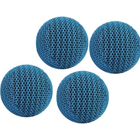 Lntyq Lot de 4 Hot Tub absorbeurs de Piscine, Boule d'Éponge Absorbant l'huile Réutilisables, Éponge Absorbeur D'huile de Piscine, pour Spa et Piscine, Bleu, Polyuréthane, 777cm (1/5)