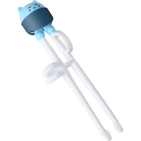 Ensemble de baguettes d'apprentissage pour bébés avec boucle anti-déboîtement - Matériau non toxique - Boîte bleue de transport incluse (1/4)