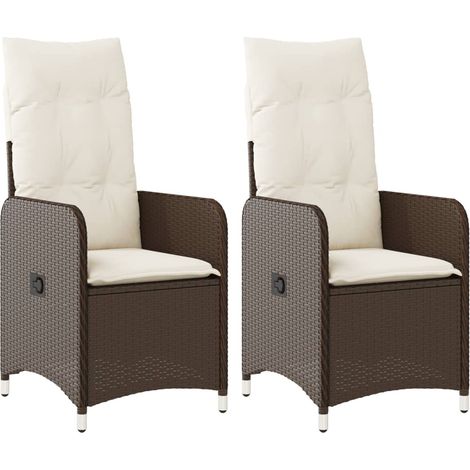 Maison Exclusive - Gartensessel mit Kissen 2 Stk. Verstellbar Bra