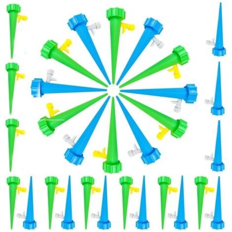 30 pièces bouteilles goutte à goutte, cônes d'arrosage goutte à goutte avec vanne réglable, système d'irrigation automatique des plantes, arrosage automatique des vacances (1/5)
