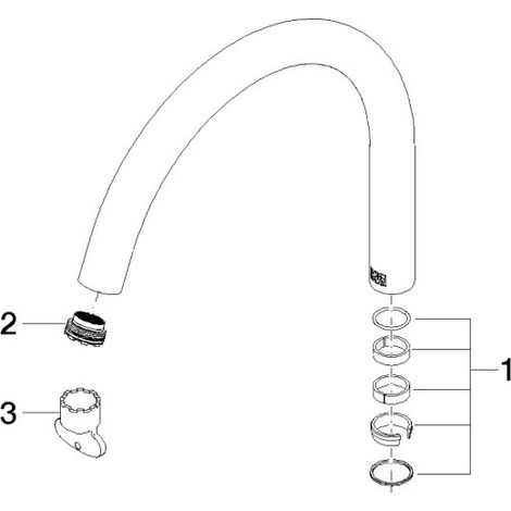 Dornbracht 90282231700-00 Bec de robinet Pièces détachées