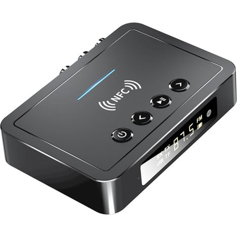 Empfänger Adapter für TV-Audiosystem drahtloser Audioempfänger Audiokonverter Adapter für Endstufe Cinch-Audioempfänger drahtloser Empfänger Hochfester Feuer-PC Schwarz