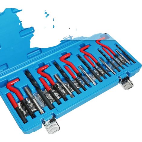 Kit de herramientas para reparación de roscas, acero de alta resistencia, compatibilidad M5-M12, 131 piezas, diseño reutilizable, instrucciones fáciles de usar. (1/5)