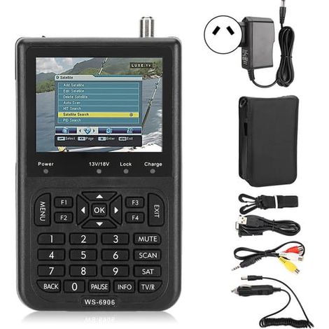 Commutateur de signal satellite numérique SatLink WS 6906, 3,5 volts, écran LCD, 100-240 V, prise australienne (1/5)