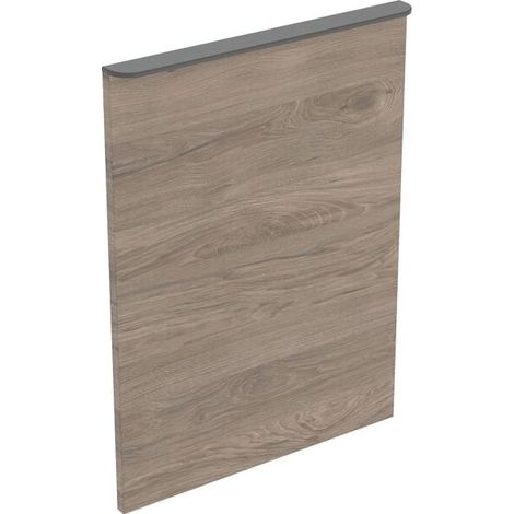 Meuble inférieur pour porte GE pour Smyle Square avec lavabo intégré, largeur : 45 cm, à gauche, en noyer (1/2)