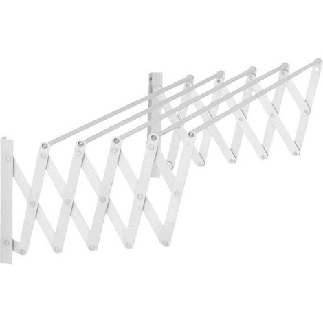 Étendoir à linge extensible 80 cm Kit complet blanc