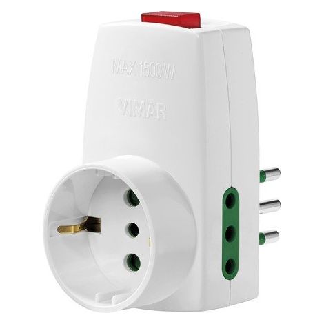 Vimar 0P00330.B Adattatore, S11, 2P11, P30, Interruttore, Bianco