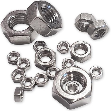 Ecrous din 934 6 pans inox a4 aisi 316 gamme de 5 à 16 mm - dtail : Ø 12 x 175