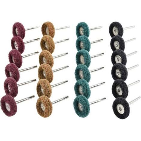 Kit Polissage pour Perceuse - 40 Pièces - Accessoires Dremel Polissage Abrasif de 25mm - Grain 80/150/240/300 - Accessoires de Polissage pour Bois Calcul Bijoux Plaque de Cadran