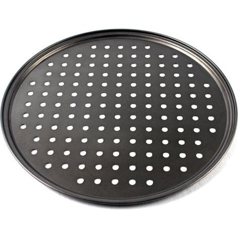 Moule À Pizza Ronde Perforée Anti-Adhésive Plaque Cuisson Four Professionnel Grande Taille (1/4)