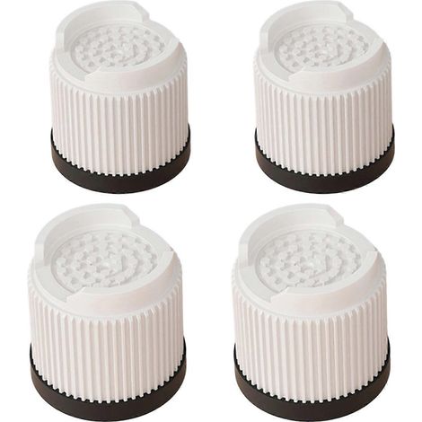 Lot de quatre lève-meubles silencieux, dotés d'une base antidérapante, d'une hauteur réglable, d'une fixation rapide, compatibles avec les chaises et les lits, disponibles en plusieurs couleurs, blanc (1/5)