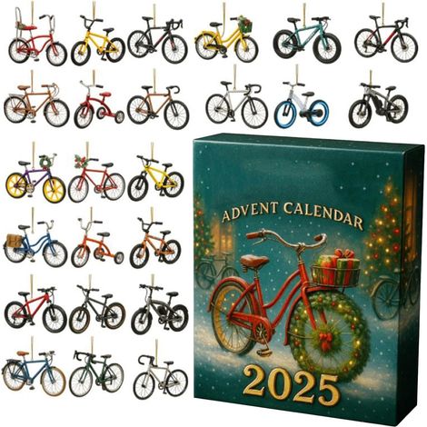 2D-Adventskalender aus Acryl  24-Tage-Fahrrad-Countdown-Kalender für Aktivitäten, Treffen und Partys für Erwachsene, Männer und Frauen (1/5)
