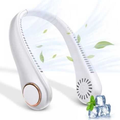 Portable Bladeless Neck Fan, USB Rechargeable Portable Neck Fan, 360° Adjustable Neckband Fan (1/5)