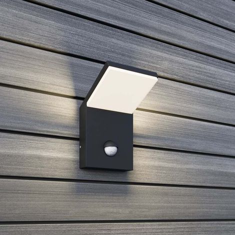[GEBRAUCHT] B-Ware Nevio Außenwandleuchte Außenlampe LED Sensor Aluminium schwarz Bewegungsmelder (1/2)