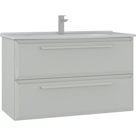 Meuble Vasque "Nuvola 100 v2" - 100 x 50 x 62 cm - Cashmere (1/3)