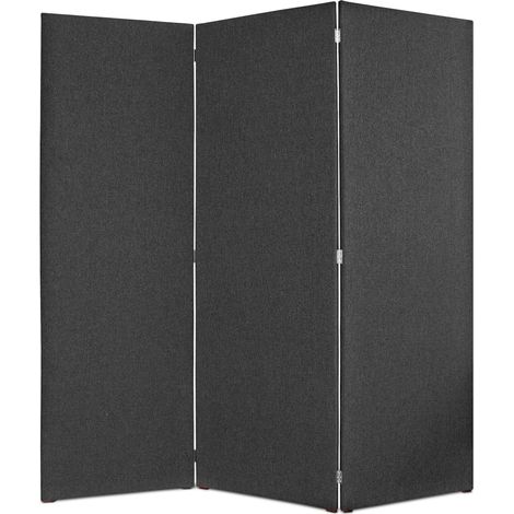 EVERGREENWEB Paravento Pieghevole di Design|Pannello divisorio per Ambienti, per casa, hotel, ufficio, bar|Separ‚ Struttura Legno, Divisorio Richiudibile Pieghevole 3 Moduli 180x190 cm|col. Antracite (1/5)
