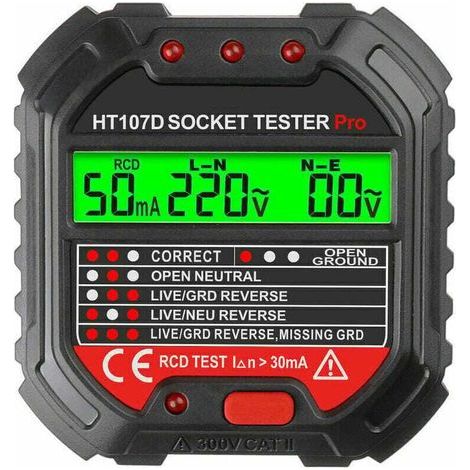 Testeur de fil de terre pour testeur de prise, phase de prise (réglementation UE HT107D) (1/5)