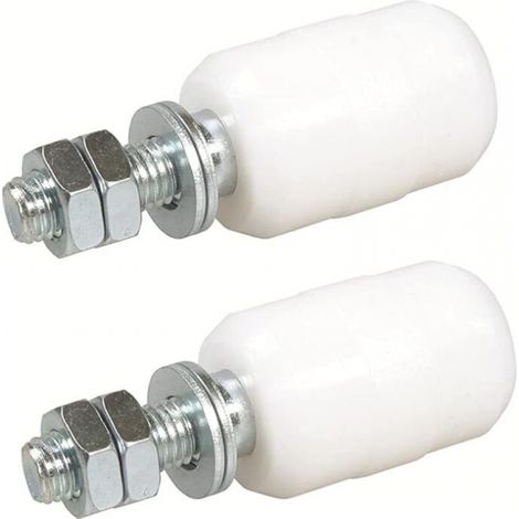 BEBUSINGOTO Guía Superior de Nylon Oliva, 2 Unidades Rodillos para Puerta Corredera, Fijación con Varilla Roscada, Oliva o Rodillo Guía para Puerta Corredera u Otras Aplicaciones (40 x 60MM) (1/5)
