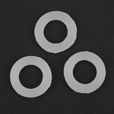 12 Stück flache, weiße Silikon-O-Ring-Dichtungsscheiben für Faltenbalgschläuche (1/2") (1/5)