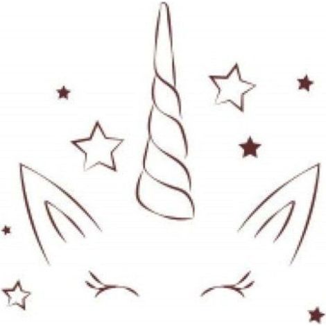 Graine Créative - Tampon en bois Tête de Licorne