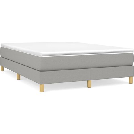 Boxspringbettgestell Hellgrau 140x200 cm Stoff