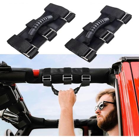 Poignée de maintien pour Jeep Wrangler, ensemble de barres de sécurité, compatible avec les modèles JK, TJ, JLU, JL, LJ, YJ et CJ. (1/5)