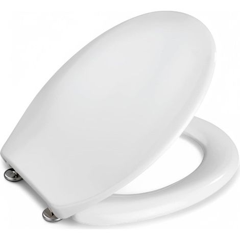 Sedile wc termoindurente bianco con cerniere gardena - Chiusura rallentata (1/5)