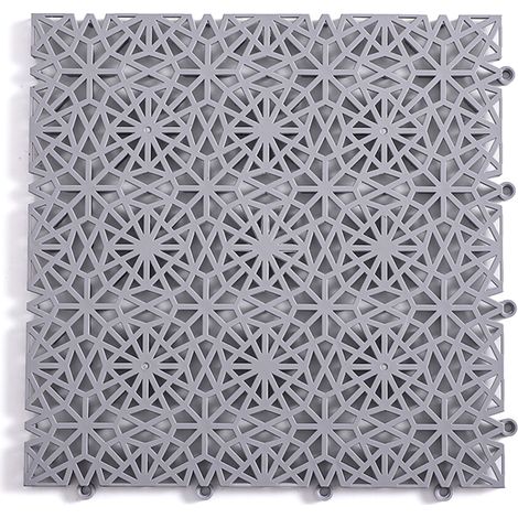 Alfombrilla de suelo con diseño de empalme - 30x30cm Holo Gris Copo de Nieve