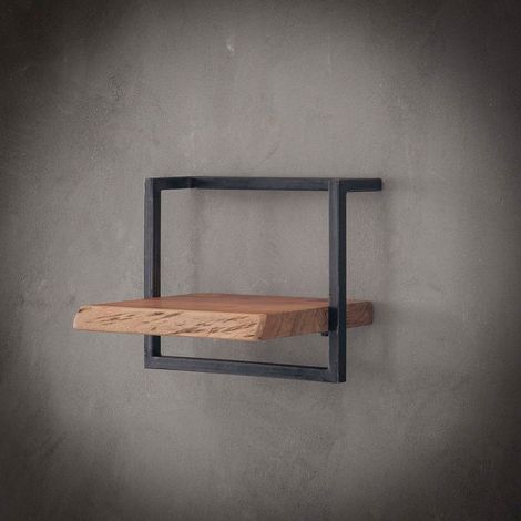 Étagère murale en bois et métal 40cm ERNEST (1/5)