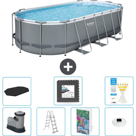 Bestway Bestway Power Steel Ovale - 549x274x122 cm - 8-pièces  S608 (1/4)