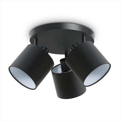Paco Home LED Pendellampe Wandlampe Deckenlampe Wohnzimmer Esszimmer Schlafzimmer Uni E14 Schwarz - Weiß, Wandleuchte 3xE14