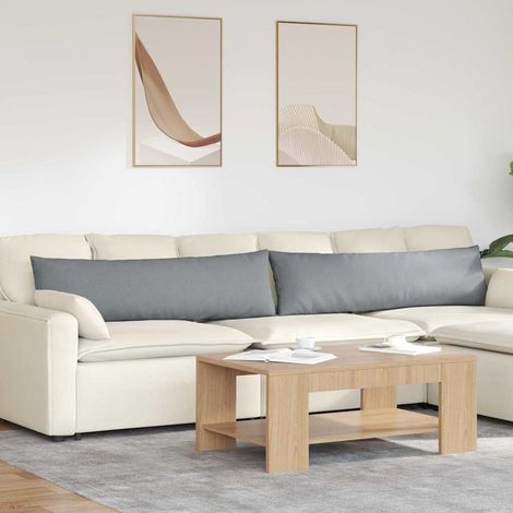 Sofakissen 2 pcs Hellgrau 145 x 40 cm Stoff