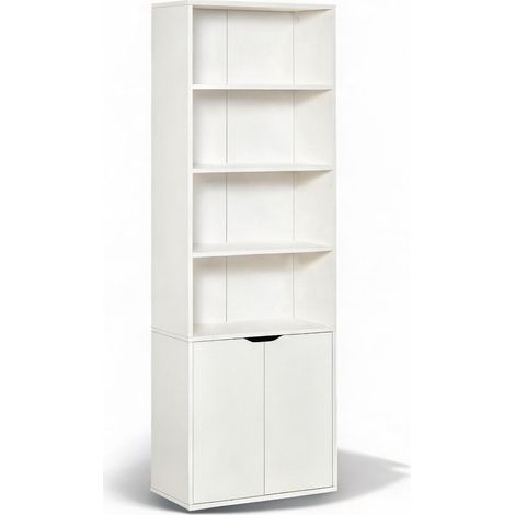 Meuble de rangement de bureau blanco 59 x 29 x 180 cm (1/5)