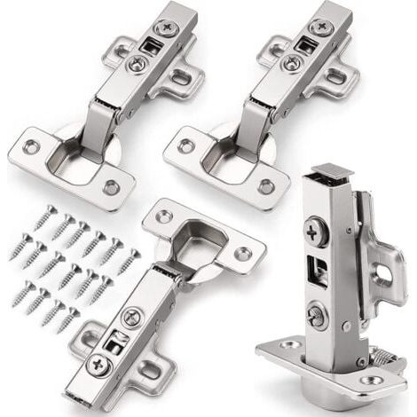 Charnière à 4 clips Charnière automatique Charnière à clip Charnière automatique Montage de porte Charnière standard pour portes d'armoires de cuisine pour porte de placard de cuisine (1/5)