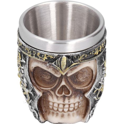 Crâne Tasse Résine Doublure Acier Inoxydable Antirouille Léger Petit Gobelet Viking pour Bar Maison Fête (1/5)