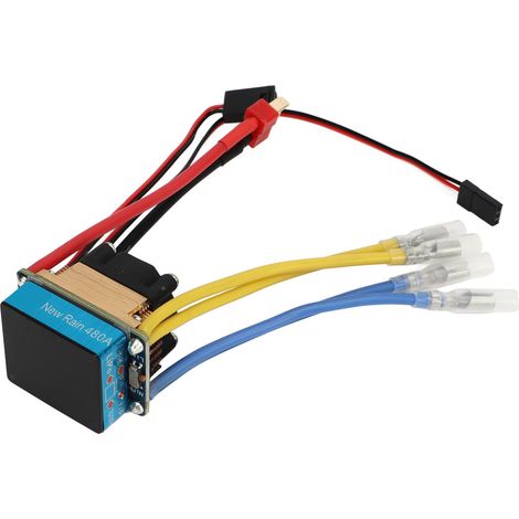 Contrôleur de vitesse électronique (ESC) à balais 80A/480A étanche, 2 voies, sortie BEC 6V 3A, réglage automatique, pour voitures RC 1/8, camping-cars, SUV, camions et crawlers. (1/5)
