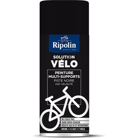 Peinture Multi-supports Solution velo - Mat Veloute - 400ML - Piste Noire - Ripolin (1/4)