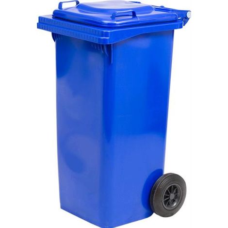PATTUMIERA BIDONE IMMONDIZIA LT.120 CON RUOTE BLU 1 PZ