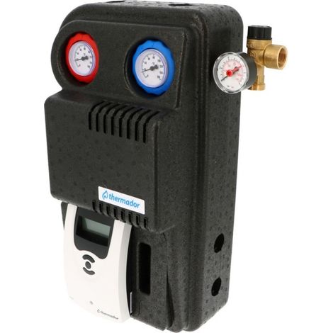 Groupe de transfert solaire départ-retour femelle 3/4" avec régulation et circulateur - THERMADOR GTSDNR
