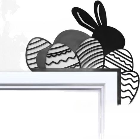 Easter Bunny Metal Door Topper - Easter Bunny Metal Door Topper