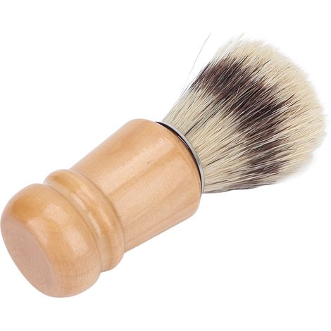 Pinceau de rasage pour homme, manche en bois, doux pour la peau, pour le nettoyage et l'entretien de la barbe et du visage. (1/5)