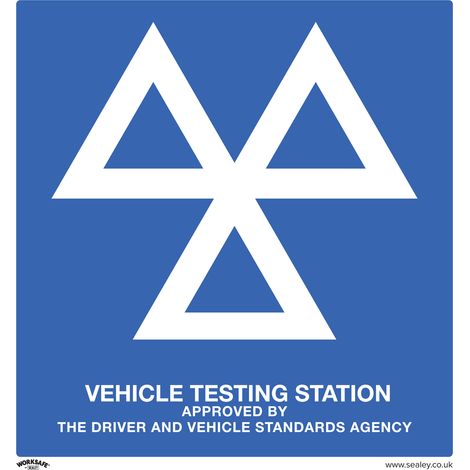 Sealey Warning Safety Sign - MOT Testing Station - Aluminium Composite SS51A1