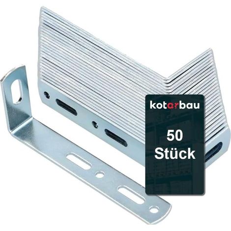 KOTARBAU Support mural 90 x 35 x 15 mm en acier galvanisé - Angle de montage (50) (1/5)