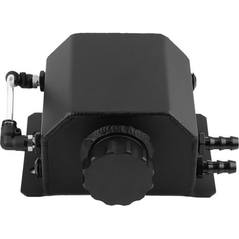 Bidon de collecte d'huile moteur 1L en alliage aluminium noir avec bouchon de vidange (1/5)