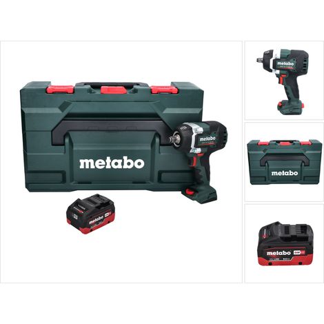 Atornillador de impacto a batería Metabo SSW 18 LTX 800 BL 18 V 800 Nm 1/2" sin escobillas + 1 batería de 8,0 Ah + metaBOX - sin cargador (1/5)