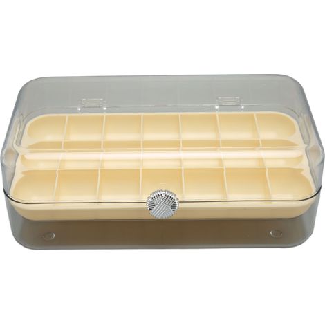 Coffret de Rangement Transparent pour Bijoux, Grande Capacité, Anti-Rouille, Débordable, Boîte à Organiser pour Boucles d'Oreilles et Colliers, Transparent (1/5)